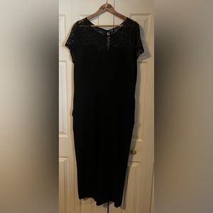 Maurice’s Black Lace Top Jumpsuit Plus Size 1. Fits like 1X!
